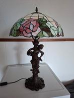 Tiffany Stijl Lamp met Vrouwenfiguur, Gebruikt, Ophalen of Verzenden, Minder dan 100 cm, Tiffany