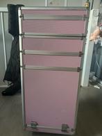Roze Beauty Trolley/Koffer, Ophalen of Verzenden, Zo goed als nieuw, Roze, Met slot