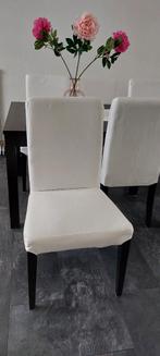 Zes witte eetkamer stoelen, wasbaar, Vijf, Zes of meer stoelen, Wit, Zo goed als nieuw, Ophalen