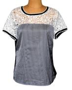 TRAMONTANA kant topje, streep top, blauw/zwart/wit, Mt. L, Kleding | Dames, Tops, Maat 42/44 (L), Zo goed als nieuw, Tramontana