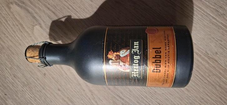 Hertog Jan kruik dubbel (2008) 50cl met 75cl etiket, Verzamelen, Biermerken, Nieuw, Flesje(s), Hertog Jan, Ophalen of Verzenden