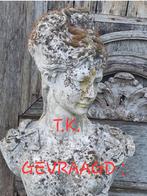 Tuinbeeld Buste - Klassiek Borstbeeld voor Tuin of Tafel, Tuin en Terras, Tuinbeelden, Ophalen of Verzenden, Gebruikt, Beton, Mensenbeeld