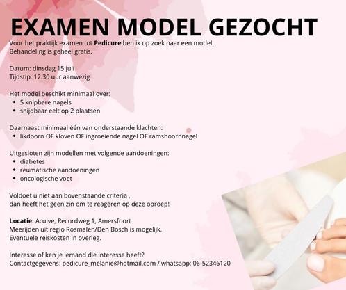 Pedicure Examen Model Gezocht!, Hobby en Vrije tijd, Overige Hobby en Vrije tijd, Zo goed als nieuw, Ophalen of Verzenden