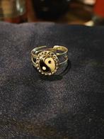 Yin Yang Ring - Zilverkleurig, Ophalen of Verzenden, Zo goed als nieuw, 17 tot 18, Dame of Heer