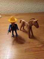Playmobil cowboy met paard, Ophalen of Verzenden, Gebruikt, Los playmobil