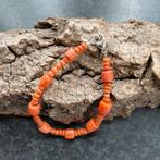 antieke bloedkoraal op staaldraad,zilver slot, Verzenden, Zilver, Armband