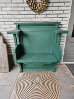 Opklapbaar kerkbankje, groen geschilderd, Tuin en Terras, Tuinbanken, Ophalen, Gebruikt, Hout