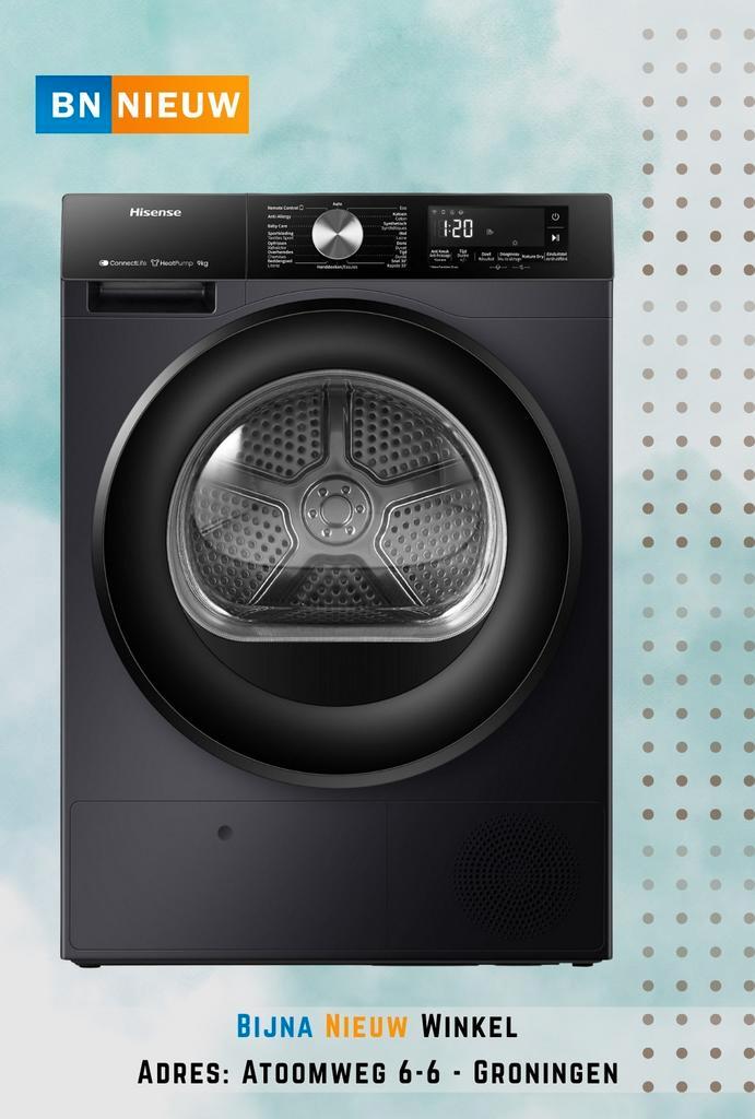 HISENSE Warmtepompdroger 9kg 64dB Energielabel C - OUTLET, Huis en Inrichting, Keuken | Keukenelementen, Nieuw, Minder dan 100 cm