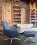 Leolux Lloyd relaxfauteuil met hocker NIEUW, Ophalen, Nieuw, 75 tot 100 cm, Stof