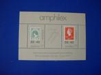 NL Amphilex 1977 blok met 2 zegels, Postzegels en Munten, Postzegels | Nederland, Na 1940, Verzenden, Postfris