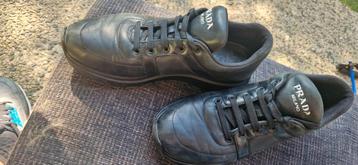 Prada Sneakers Heren - Maat 42 - Zwart Leer beschikbaar voor biedingen