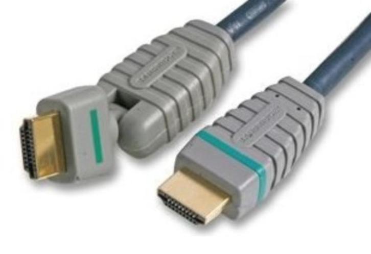 HDMI - draaibaar HDMI kabel 1 meter Bandridge NIEUW, Computers en Software, Pc- en Netwerkkabels, Nieuw, Ophalen of Verzenden