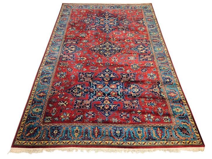 Vintage Perzisch wol vloerkleed Kazak medallions 198x298cm, Huis en Inrichting, Stoffering | Tapijten en Kleden, Gebruikt, 150 tot 200 cm