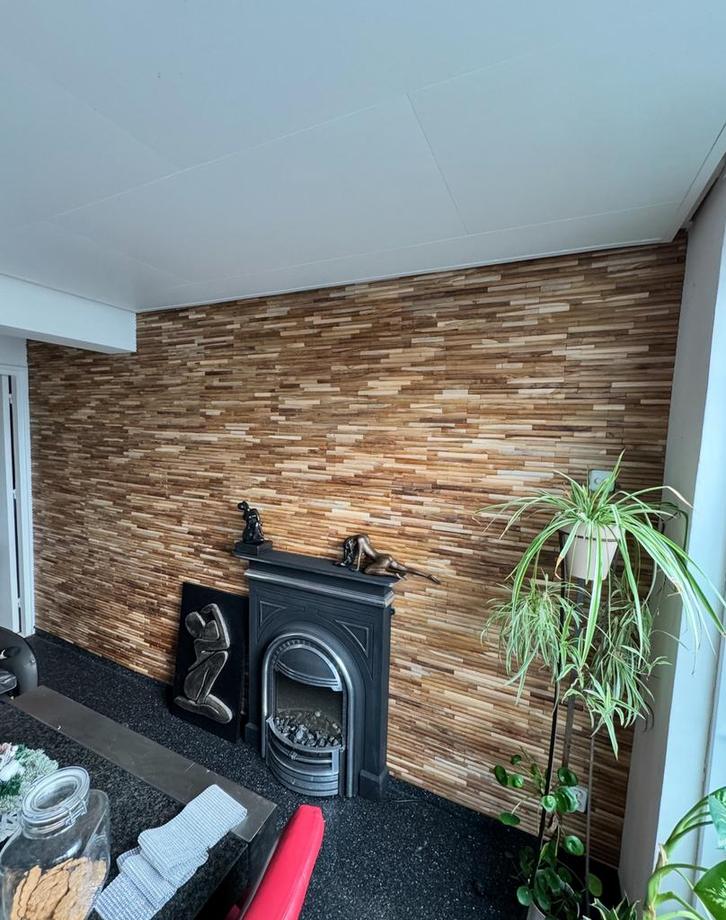 Te koop houten strips panelen NIEUW, Doe-het-zelf en Verbouw, Platen en Panelen, Zo goed als nieuw, Overige materialen, Minder dan 20 mm