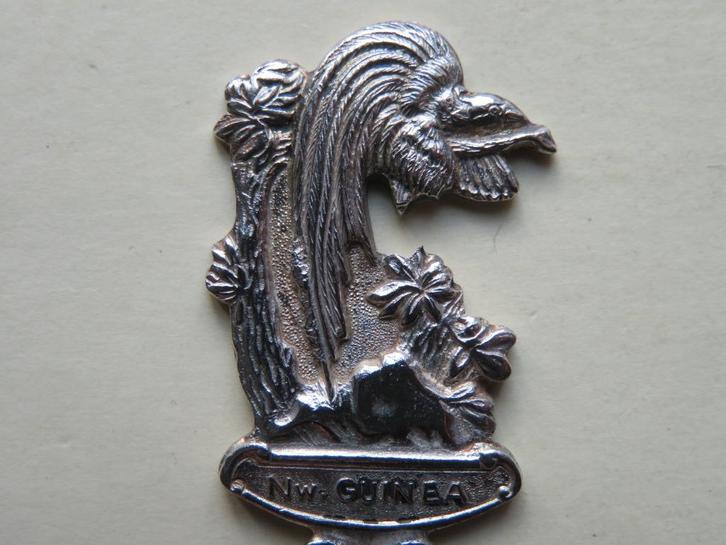 Verzilverd lepeltje Nieuw-Guinea Paradijsvogel, Antiek en Kunst, Antiek | Bestek, Verzenden