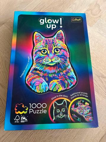 Glow Up Puzzel - Kat - 1000 stukjes beschikbaar voor biedingen