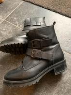 Leren biker boots, Kleding | Dames, Schoenen, Ophalen of Verzenden, Zo goed als nieuw, Zwart, Hoge laarzen