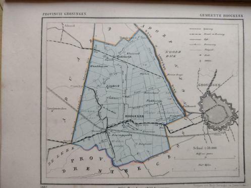 20/ Hoogkerk/  Waschhuizen  Litho1867  Kuyper  GRO, Antiek en Kunst, Kunst | Litho's en Zeefdrukken, Ophalen of Verzenden