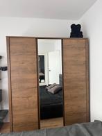 VEDDE Kledingkast 167x197 met spiegel - wild donker eiken, Ophalen, Gebruikt, Eikenhout, 150 tot 200 cm