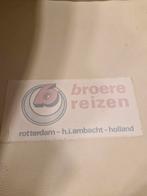 2325 Broere Reizen Rotterdam Vintage Sticker, Ophalen of Verzenden