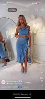 Denim Set - Top & Rok, Kleding | Dames, Blauw, Maat 42/44 (L), Nieuw, Ophalen of Verzenden