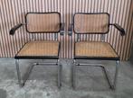 2 x Vintage webbing stoelen Cesca buisframe Marcel Breuer, Huis en Inrichting, Stoelen, Ophalen of Verzenden, Zo goed als nieuw