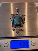 1920/30 traxo zilveren jade kettinghanger, Ophalen of Verzenden, Zilver, Hanger