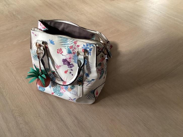 Tropisch rugtasje met ananas!, Sieraden, Tassen en Uiterlijk, Tassen | Damestassen, Zo goed als nieuw, Overige typen, Ophalen of Verzenden