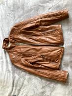 Leren jasje dames - Cognac/Bruin - 42 (valt klein 36/38/S), Bruin, Nieuw, Ophalen of Verzenden, Jasje