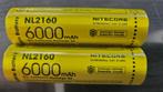 6000mAh Nitecore Li-on accu's, Ophalen of Verzenden, Nieuw, Oplaadbaar
