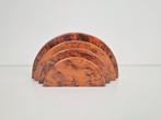 Art Deco brievenhouder wolkenkrabber wortelnoten hout '30, Antiek en Kunst, Ophalen of Verzenden