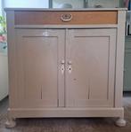 Mooie oude kast massief hout, Ophalen, Gebruikt, 100 tot 150 cm, Met lade(s)