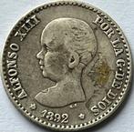 Spanje 50 centimos 1892, Ophalen of Verzenden, Overige landen, Losse munt, Zilver