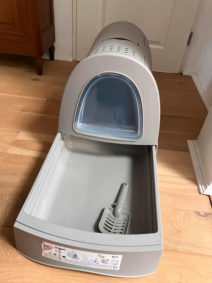 IMAC Zuma kattenbak – grijs, Dieren en Toebehoren, Kattenbakken, Gebruikt, Gesloten, Ophalen