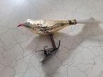 Zeer oude kerstbal vogeltje op knijper goud foto 1 en 2, Diversen, Kerst, Heikant 21 Kaatsheuvel, Belle Vieille Brocante, Ophalen of Verzenden
