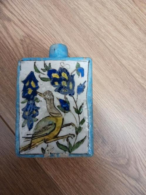 Antieke Perzische Flesvaas - Handbeschilderd, Antiek en Kunst, Antiek | Vazen, Ophalen of Verzenden