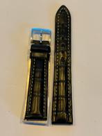 Hirsch Monte Carlo Alligator zwart 18mm, Antiek en Kunst, Ophalen of Verzenden