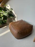 Fred de la Bretonnière poef cognac, Huis en Inrichting, Ophalen, Gebruikt, Leer, 50 tot 75 cm