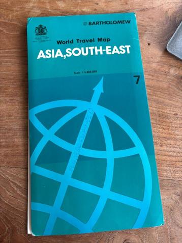 Bartholomew kaart Zuidoost-Azië – World Travel Map 1982 beschikbaar voor biedingen