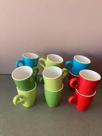 Kleurrijke Espresso koffie thee Kopjes Set (hema 21 stuks), Huis en Inrichting, Keuken | Servies, Gebruikt, Keramiek, Ophalen of Verzenden