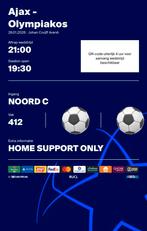 TE KOOP | Ajax - Olympiakos | 2 kaarten naast elkaar, Tickets en Kaartjes, Seizoenskaart, Twee personen