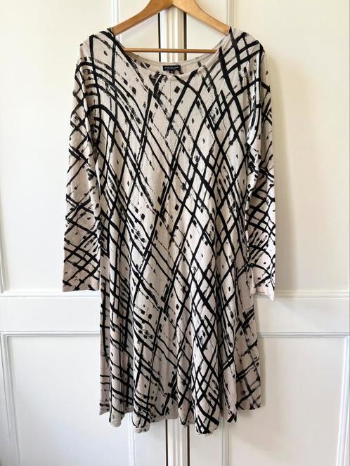 Bitte Kai Rand jurk grijs/beige met zwart, maat M, Kleding | Dames, Jurken, Zo goed als nieuw, Maat 38/40 (M), Grijs, Ophalen of Verzenden