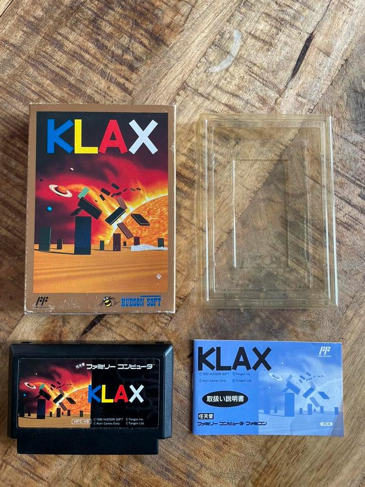 Klax Nintendo NES / Famicom CIB compleet NTSC, Spelcomputers en Games, Games | Nintendo NES, Zo goed als nieuw, 1 speler, Vanaf 3 jaar