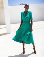 Ladress Jurk Lea travelstof kleur groen, Verzenden, Maat 42/44 (L), Zo goed als nieuw, LaDress