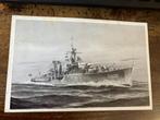 Ansichtkaart marine, hr. Ms. Onderzeebootjager holland, Ophalen of Verzenden, Motorboot, Kaart, Foto of Prent