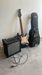 Elektrische gitaar met cube 20xl versterker en gitaartas, Muziek en Instrumenten, Ophalen of Verzenden, Zo goed als nieuw, Solid body