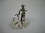 Zilver Miniatuur Kind met Hoepel uit ca.1981 van J. Weeda, Antiek en Kunst, Verzenden, Zilver