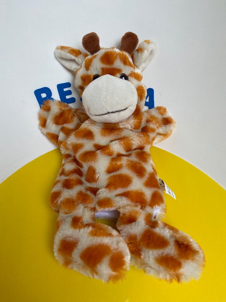 4673 toi-toys handpop giraf giraffe 2x, Ophalen of Verzenden, Zo goed als nieuw, Overige typen