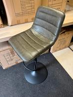 Barstoel - bronx71 - olive green/olijf groen - verstelbaar, In hoogte verstelbaar, 60 tot 90 cm, Ophalen of Verzenden, Zo goed als nieuw