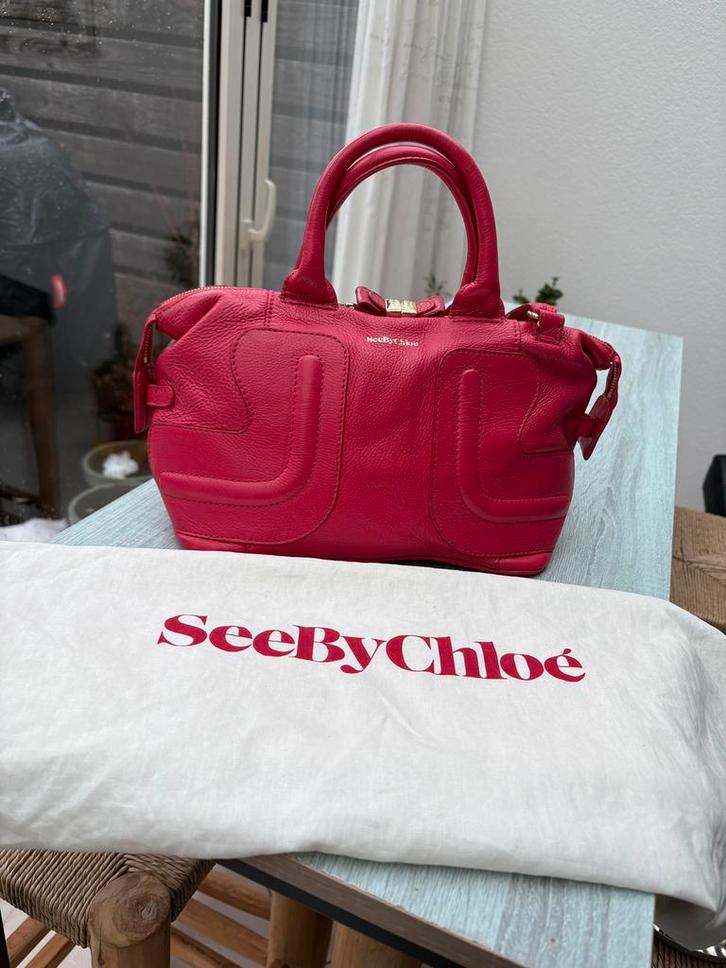 See by Chloé tas incl certificaat, roze leren handtas, Sieraden, Tassen en Uiterlijk, Tassen | Damestassen, Zo goed als nieuw
